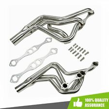 Long Tube Exhaust Manifold Header Fit 1970-1987 Chevy SBC 267-400 V8 Stainless picture