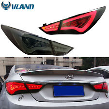 Pair Smoke LED Tail Lights For 2011-2014 Hyundai Sonata Rear Lamps Assembly picture