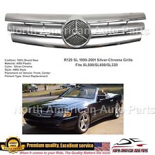 SL500 SL600 SL320 SL Grille AMG Style Silver  with OEM Star 1990-2002 R129 picture