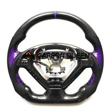 PURPLE CARBON FIBER Steering Wheel FOR INFINITI g37g25 G37X W/ CARBON THUMBGRIPS picture