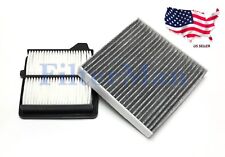 CARBONIZED Cabin + Engine Air filter For HONDA FIT 09-14 Fast Shipping Great Fit picture