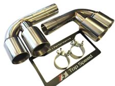 Fits Porsche 911 996 Carrera & GT3 98-04 Factory Muffler Bypass Pipes Quad Tips picture