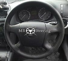 FOR SKODA FABIA MK2 5J 2007-2014 TRUE LEATHER STEERING WHEEL COVER DOUBLE STITCH picture