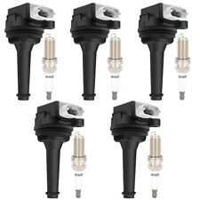 5Pcs New Ignition Coils & Spark Plugs UF517 For Volvo C30 C70 S40 S60 V50 V70 picture