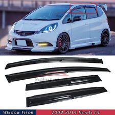For 2009-2014 Honda Fit GE8 3D Wavy JDM Mugen Style Window Visors Rain Guards picture