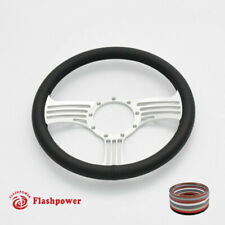 14'' Billet Steering Wheel Full Leather wrap Chrysler Town & Country Cordoba picture