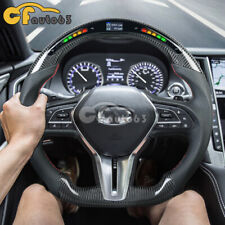 Carbon Fiber LED Steering Wheel For 19+ Infiniti Q50 17-21 Q60 QX60 No Heated picture