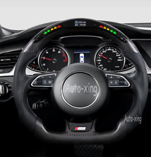 Led Carbon Fiber Flat Steering Wheel for Audi S1 S3 S4 S5 RS3 RS4 RS5 RS6 RS7 TT picture