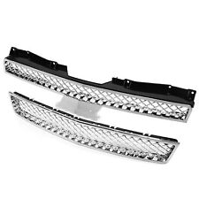 Chrome Grille For Chevy Tahoe/Suburban LTZ 1500 2500 2007-2013 14 Upper Lower picture