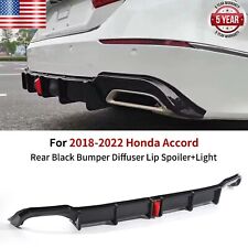 For 2018-2022 Honda Accord Sedan 4-Door Rear Bumper Diffuser Lip Spoiler + Light picture
