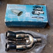 KOOL VUE STAINLESS STEEL STAGGERED INLET DUAL OUTLET EXHAUST TIPS - NIB picture