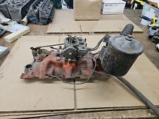 1955 Chevy Bel Air 265 2bbl Intake #3704790, Oil Canister, Carburetor, Linkage.  picture