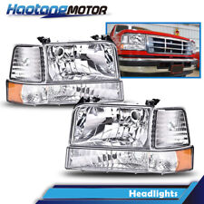 Headlights Corner Signal Bumper Lamps Fit For 92-96 Ford F150 F250 F350 Bronco picture
