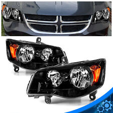 Headlights For 11-20 Dodge Grand Caravan 08-16 Chrysler Town&Country Black lamps picture