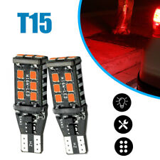 2pcs T15 912 921 Flash Strobe Car Red LED High Mount Stop 3RD Brake Light Bulbs picture
