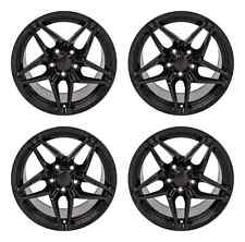 Set of 4 Replica Wheels Gloss Black 18x10.5 for Chevy C7 Corvette ZR1 56 Offset picture