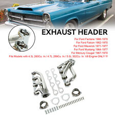 1× Header Kit Fits Ford Mustang Falcon Fairlane & Mercury Cougar 4.3 4.7 5.0 V8 picture