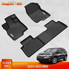 Floor Mats Liner for 2019-2023 Acura RDX TPE Rubber All Weather 2 Row Liners Set picture