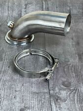 Stainless Downpipe Elbow 90° Holset Turbo HY35 HX HE351 V-band Flange Clamp 3