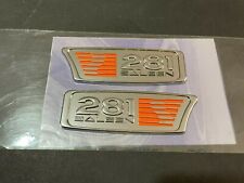 S281 EMBLEMS OF SALEEN 281 EMBLEM NEW NEVER INSTALLED CHROME ORANGE -1PAIR picture