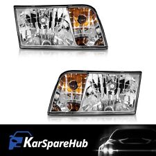 Pair Headlights For 1998-2011 Ford Crown Victoria Headlamps w/Bulbs Left+Right picture