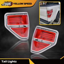 Fit For 2009-2014 Ford F150 F-150 Pickup Chrome Trim Tail Lights Brake Lamps L+H picture