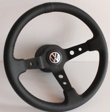 Steering Wheel fits For VW Golf Jetta Scirocco Mk1 Mk2  Deep Dish Leather 76-88' picture
