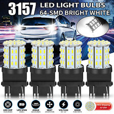 4X 3157 64SMD LED Reverse Tail Brake Stop Turn Signal DRL Light Bulb 6000K White picture