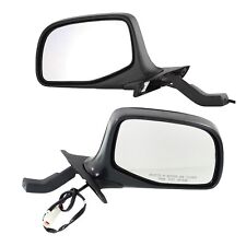 Power Side View Mirrors Chrome & Black Left & Right Pair Set for F-Series Truck picture