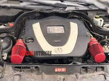 ALL RED COATED Air intake kit for 2008-12 Mercedes Benz C300 C350 3.0L 3.5L V6 picture