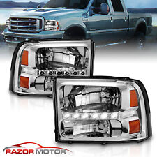 1999-2004 Chrome Headlight for Ford F250/F350 Superduty Excursion [LED DRL] picture