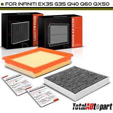 1x Engine & 1x Activated Carbon Cabin Air Filter for INFINITI EX35 EX37 G25 G37 picture