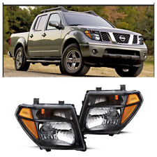Black Halogen Headlights For 2005-2008 Nissan Frontier Pathfinder Lamps 05-07 picture