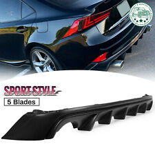 Black Rear Bumper Lip Diffuser Splitter F SPORT For 14 15 16 Lexus IS -5F Style picture