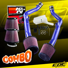 For 08-13 G37 2dr/4dr 3.7L V6 Blue Cold Air Intake + K&N Air Filter picture