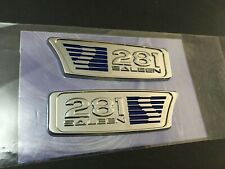 S281 EMBLEMS OF SALEEN 281 EMBLEM NEW NEVER INSTALLED CHROME BLUE -1PAIR picture