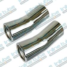 69 Gto Lemans Judge Exhaust Tail Pipe Hanger Chrome Extension Tips Pair 2 1/4 picture