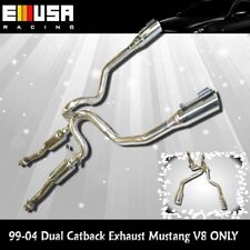 99-04 Dual Catback Exhaust Mustang V8 4.6L ONLY 4