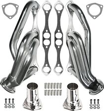 NEW 55-57 CHEVY CHASSIS HEADERS FOR RACK & PINION,SBC 262-400,POLISHED SS,TRI5 picture