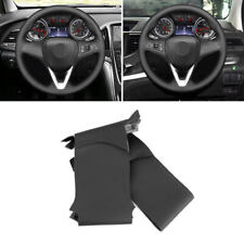 Black Leather Steering Wheel Cover For Opel Vauxhall Astra K Corsa E Crossland picture
