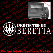 Protected by Beretta Firearms Vinyl Decal Die Cut Sticker for 2A Gun Rights FA31 picture