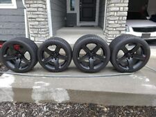 Satin Black Dodge Viper Wheels / Rims & Pirelli P Zero Tires / fits all Vipers picture