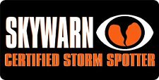 Skywarn Certified Storm Spotter Photo License Plate picture