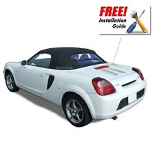 Fits: TOYOTA MR2 Spyder Spider Convertible Soft Top & Glass Window Black Twill picture