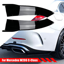 For Mercedes C-Class W206 Sedan 2021-2023 Gloss Black Rear Bumper Side Splitter picture