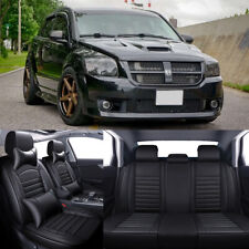 For Dodge Caliber SRT4 Full Set 5-Seat Cover Front Rear Cushion + Pillows Black picture