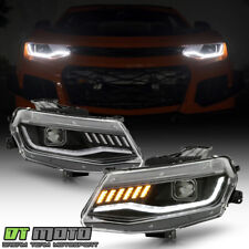 2016-2018 Chevy Camaro Halogen Black LED Sequential Signal Projector Headlights picture