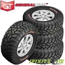 4 General Grabber X3 33X10.50R15LT 114Q C/6 Rugged Mud Terrain Red Letter Tires picture