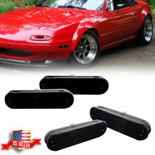 4PCS Smoked Front & Rear Side Marker Lights Lamps For 1990-2005 Mazda Miata MX-5 picture
