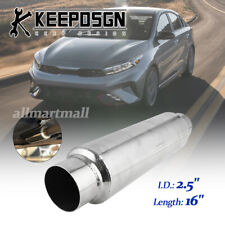 For Kia Forte 2.5'' Inlet Outlet Muffler Resonator Exhaust 16'' Deep Tone Quiet picture